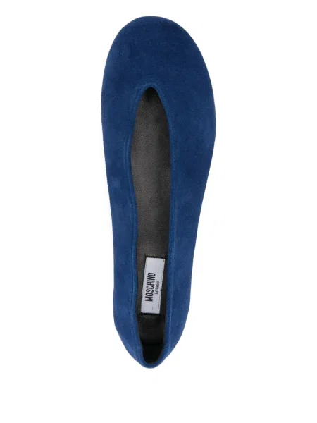 Balerini Moschino din piele de căprioară albastru