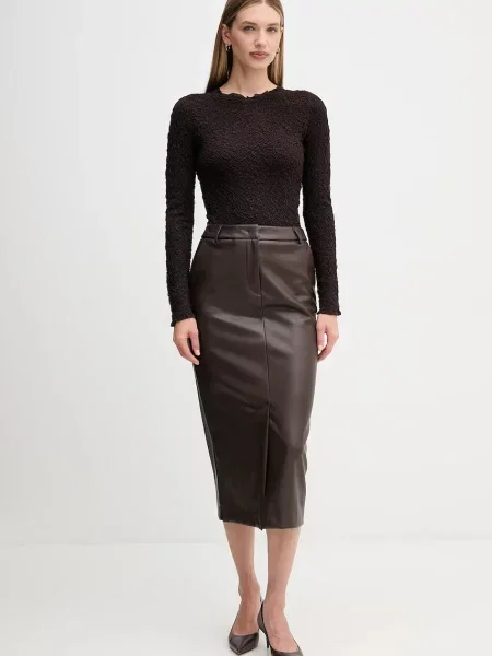 Юбка миди Sandro Ferrone коричневая