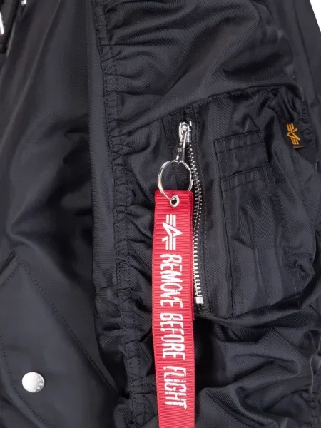 Geacă bomber Alpha Industries cu glugă negru