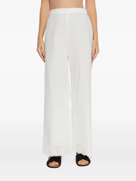 Pantaloni By Malene Birger cu broderie alb