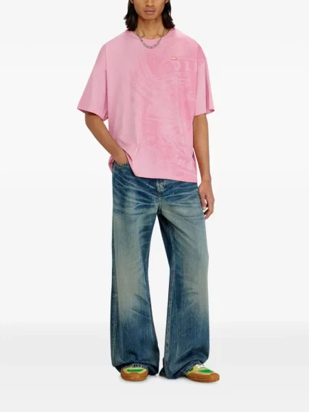 Tricou Diesel cu imagine roz