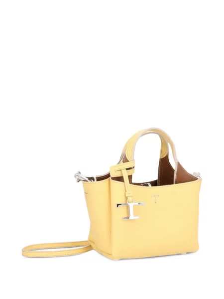 Bőr kézitáska Tod's sárga