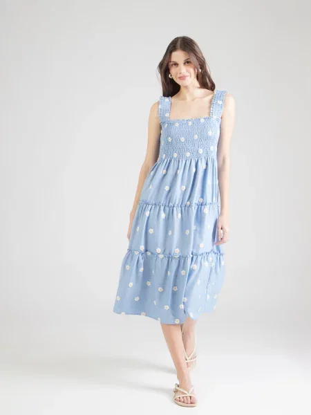 Hailys Rochie de vară albastru deschis / galben alb