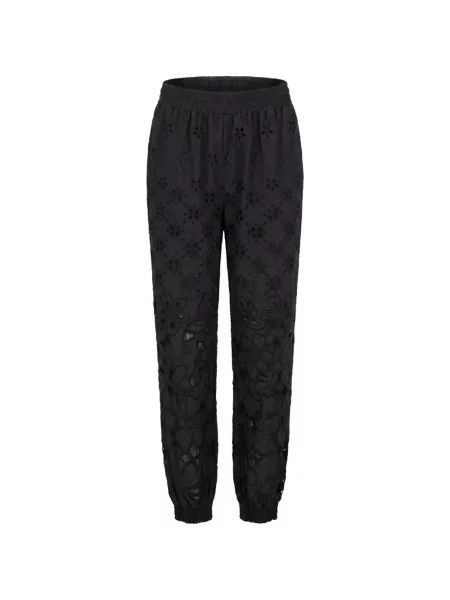 Pantaloni Ermanno Scervino cu broderie negru