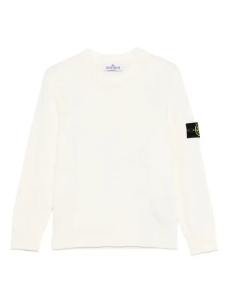 Sweter dziecięcy Stone Island biały