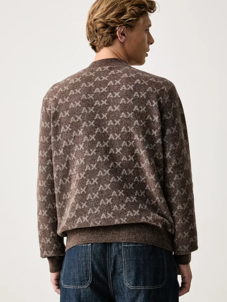 Armani Exchange sweter brązowy