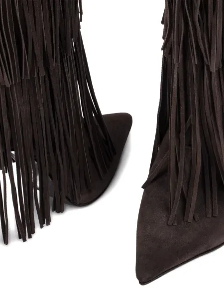 Botine Le Silla cu franjuri cowboy maro