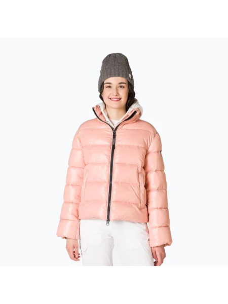 Péřová bunda Rossignol Shiny Bomber pastelově růžová