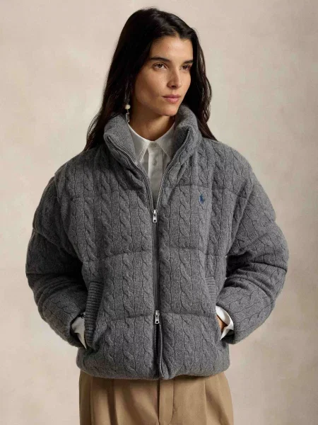 POLO RALPH LAUREN De lână geacă cu adaos de cașmir gri