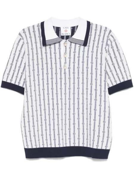 Tricou polo Casablanca alb