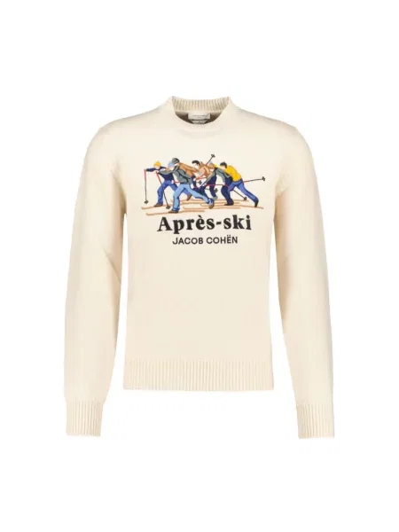 Sweter Jacob Cohen wełniany beżowy