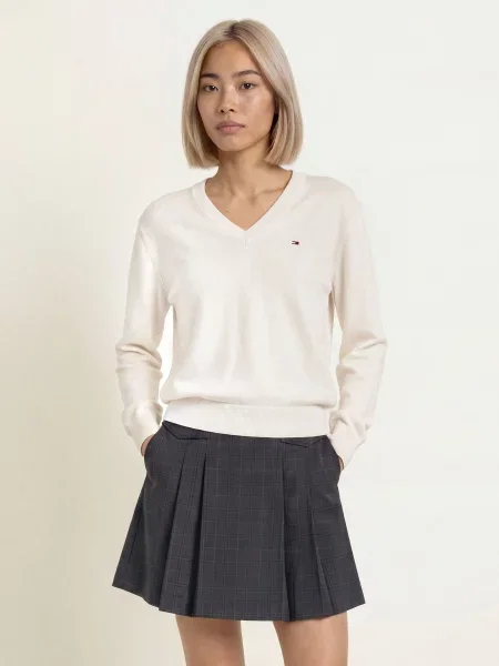 Tommy Jeans Sweter weiss biały