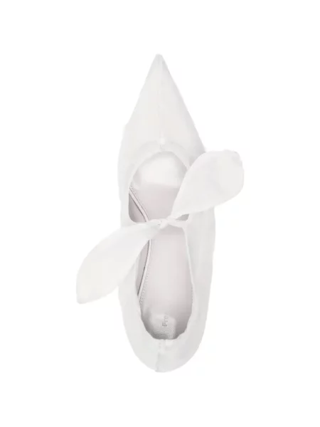 Pantofi cu toc Proenza Schouler din organza alb