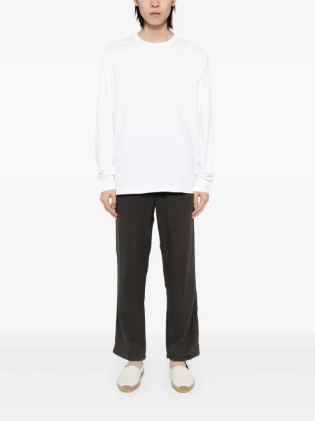 Tricou James Perse cu decolteu rotund alb