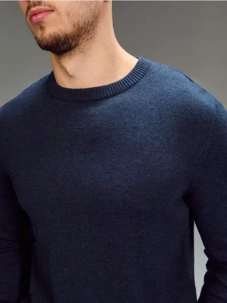 Sinsay sweter basic granatowy