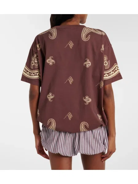 Tricou The Attico din jerseu maro