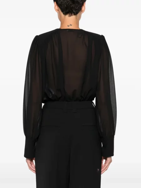 Body Elisabetta Franchi plisat negru