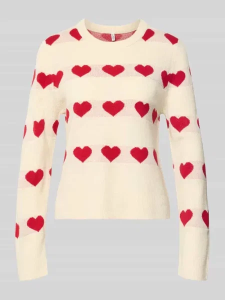 Sweter o kroju regular fit z wzorem na całej powierzchni Model ELYNA' Only