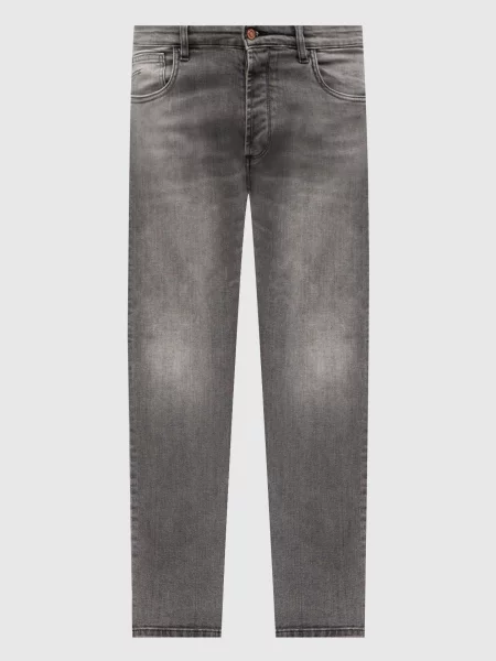 Джинси з ефектом потертості Officina 36 сірі