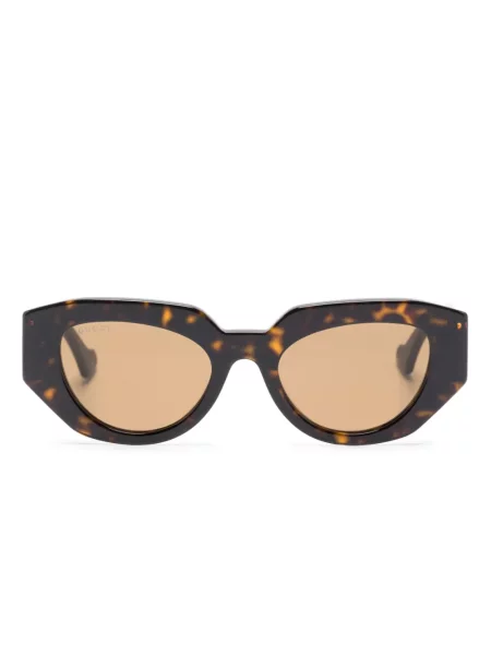 Ochelari de soare Gucci Eyewear cu imprimeu geometric maro