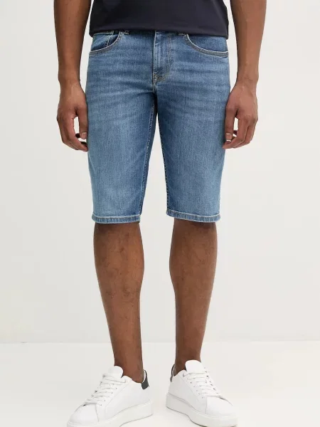 Džínové šortky Pepe Jeans STRAIGHT SHORT CASH modrá