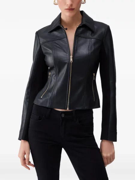 Кожено яке Liu Jo черно