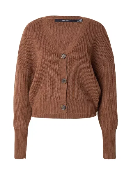 VERO MODA Geacă tricotată VMLEA' maro
