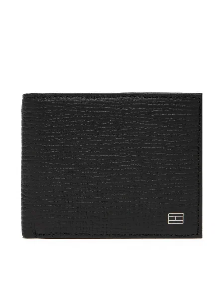 Tommy Hilfiger De piele portofel TH FLAG negru