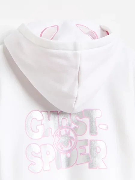 Reserved Світшот із маскою Ghost-Spider білий