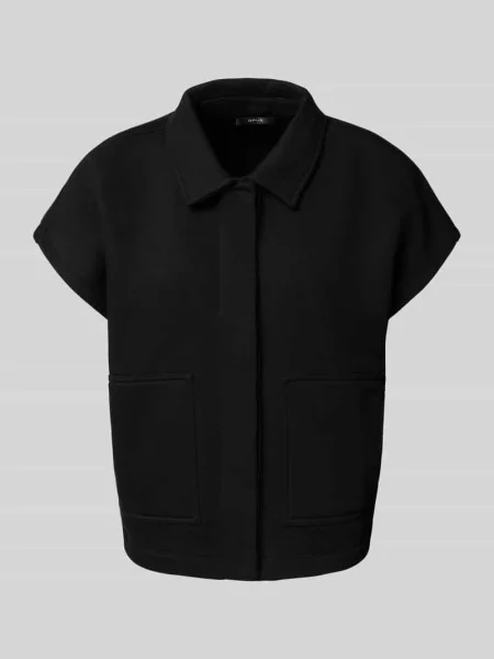 Bluza rozpinana z krytą listwą guzikową model ‘Gesy’ Opus czarna