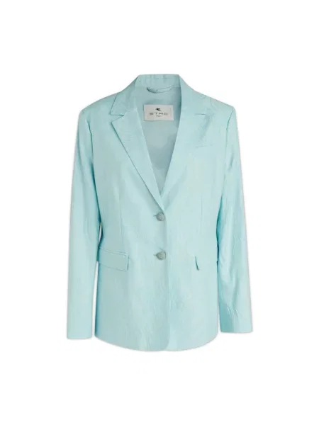 Marynarka Etro z wzorem paisley żakardowa niebieska