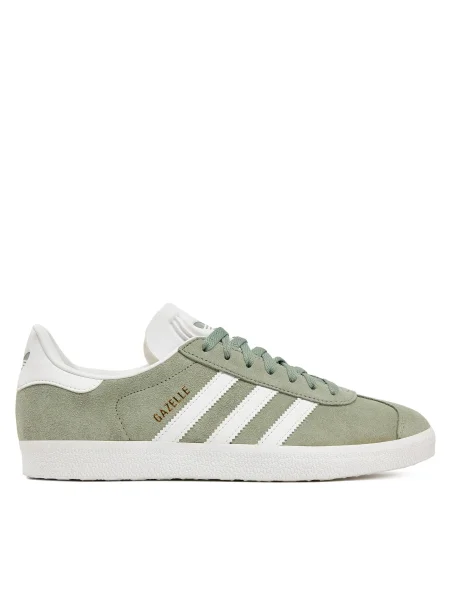 Велурени маратонки adidas Originals Gazelle зелено