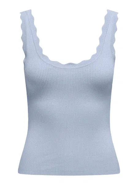 JDY Top brodat JDYNANNA pastel albastru