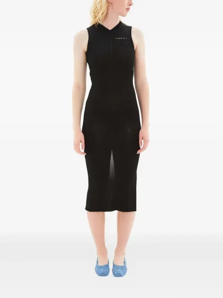 Rochie midi Marni până la genunchi de costum negru