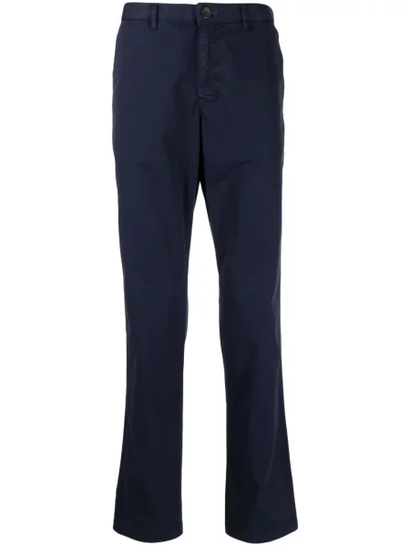 Pantaloni chino Ps Paul Smith din țesătură twill cu autograf albastru