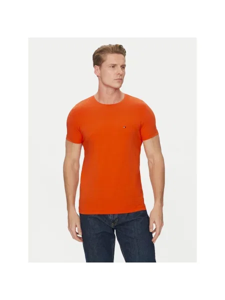 Tommy Hilfiger Majica Slim Fit oranžna