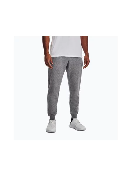 Штани тренувальні Under Armour Rival Fleece Joggers castlerock light heather/white білі