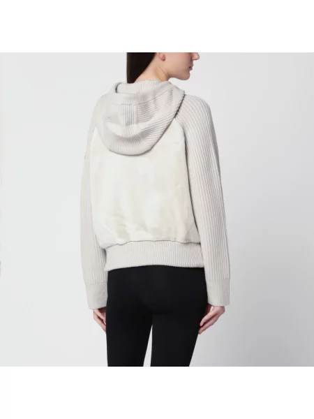 Bluza z kapturem Moose Knuckles wełniana z kapturem beżowa