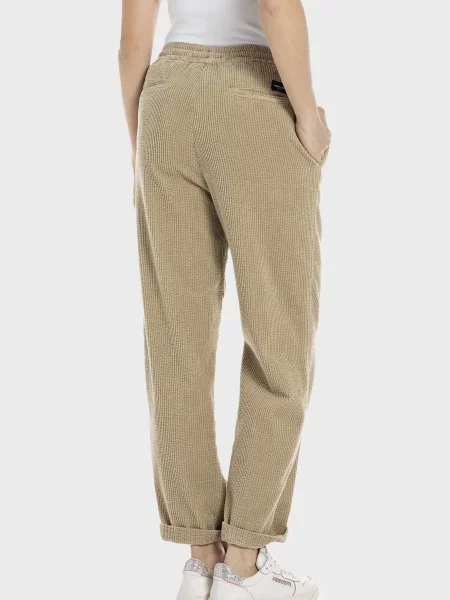 Вельветовые брюки Replay бежевые