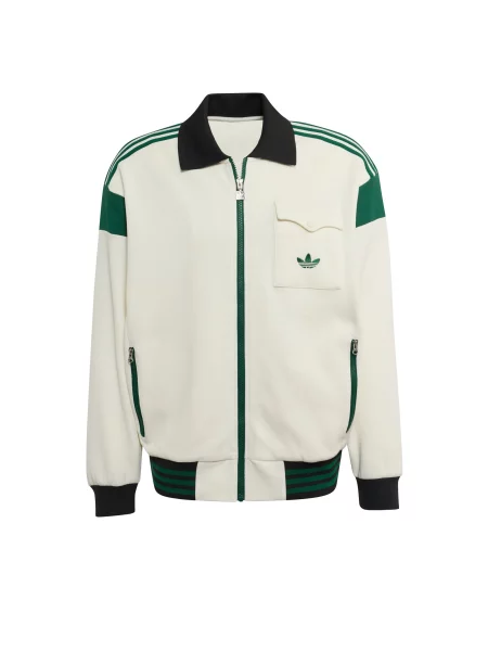 ADIDAS ORIGINALS Φθινοπωρινό και ανοιξιάτικο μπουφάν TRACK TOP πράσινο λευκό