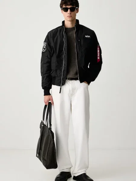 Alpha Industries geacă de tranziție pentru bărbați Aviation Jackets Engine negru