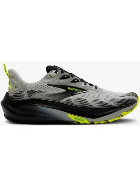 Buty do biegania damskie Brooks Ghost Trail Medium szary żółty fosforyzujący czarny