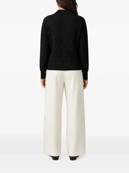 Lung tricou Retori din jacard negru