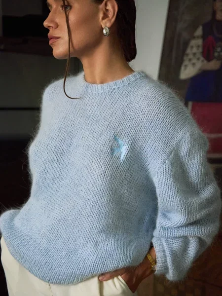 Джемпер GNIZDO шерсть/нейлон блакитний