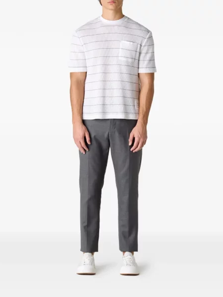 Tricou Thom Browne scurt alb