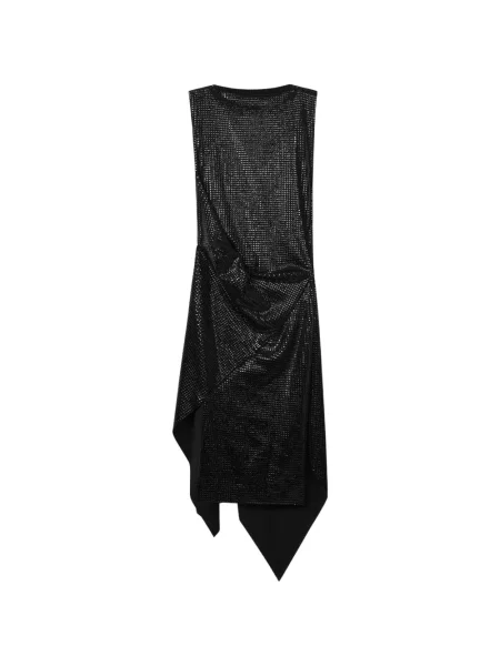 Rochie midi Gcds asimetrică drapată negru