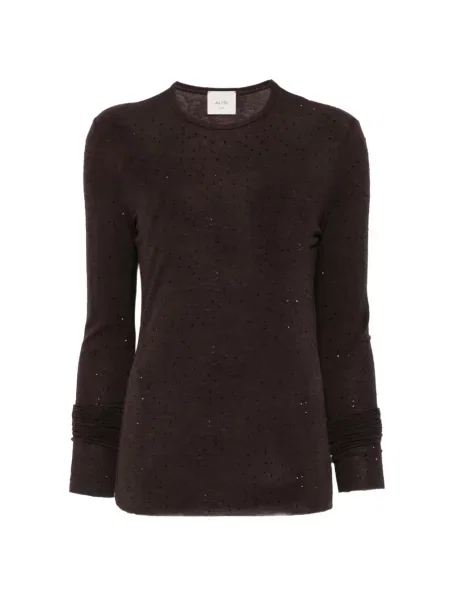 Stras lung tricou Alysi maro