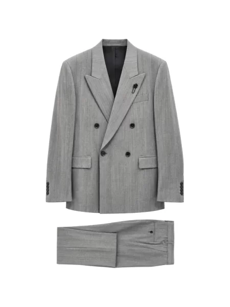 Costum Lardini cu două rânduri de nasturi gri