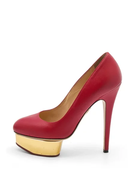 Pantofi cu toc Charlotte Olympia cu platformă roșu