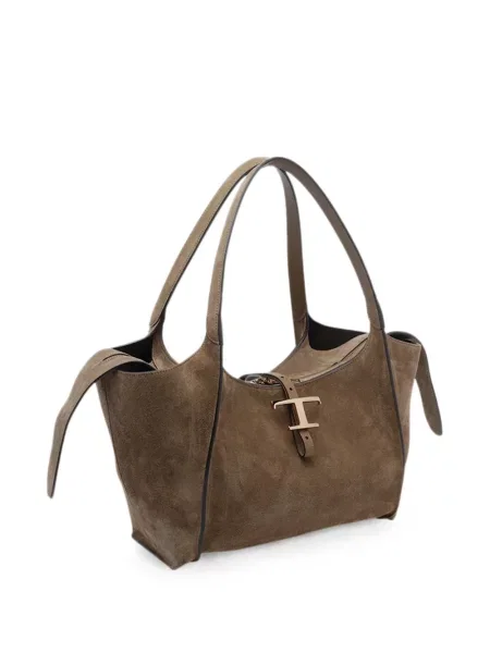 Τσάντα shopper Tod's σουέτ καφέ